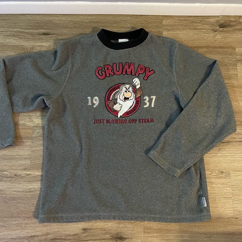 Vintage Disney Gray Grumpy Crewneck Sweater